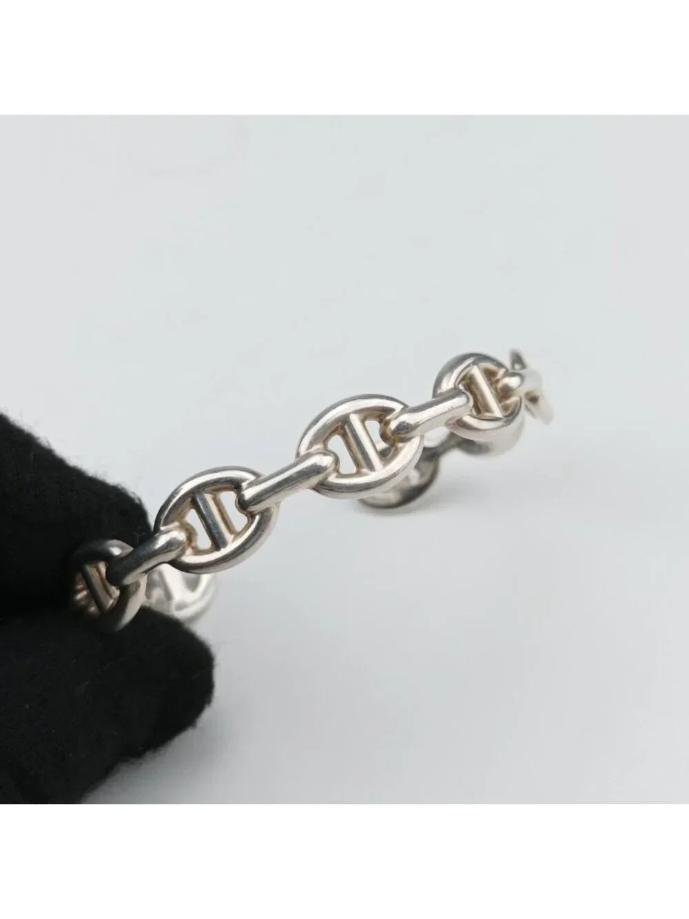 Hermes Chaine D'ancre Ancene Silver Bracelet